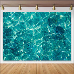 Lofaris Turquoise Ocean Water Surface Backdrop, Summer Swimming Pool Party Decorations, Photography Background