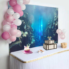 Lofaris Scuba Divers Underwater Trench Backdrop, Deep Sea Marine Adventure Party Decorations, Photography Background