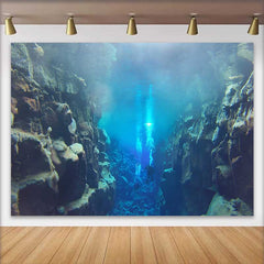 Lofaris Scuba Divers Underwater Trench Backdrop, Deep Sea Marine Adventure Party Decorations, Photography Background