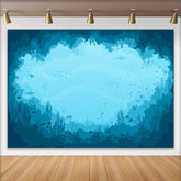 Lofaris Deep Blue Ocean Natural Scenery Backdrop with Coral Reefs and Marine Life, Aquatic Photography Background