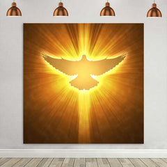 Lofaris Holy Spirit Dove Backdrop, Golden Radiance and Divine Light for Easter Celebration