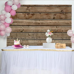 Lofaris Rustikaler Holzplanken-Partyhintergrund, natürlicher brauner Texturhintergrund für vielseitige Fotoshootings