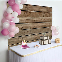 Lofaris Rustikaler Holzplanken-Partyhintergrund, natürlicher brauner Texturhintergrund für vielseitige Fotoshootings