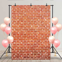 Lofaris Classic Red Brick Wall Backdrop, Realistic Brick Texture for Industrial Style Portrait