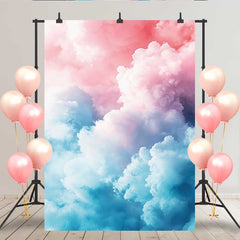 Lofaris Dreamy Pink and Blue Clouds Backdrop, Fine Art Sky Texture for Fantasy Photography