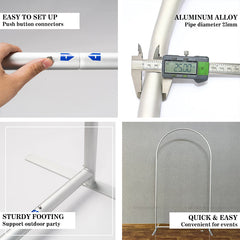 Lofaris Silver Backdrop Arch Frame Party Arch Stand