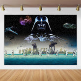 Lofaris Star Space Theme Birthday Backdrop for Boy