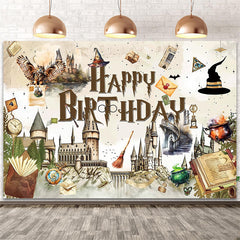 Lofaris Magic Castle Happy Birthday Party Backdrop