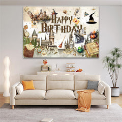 Lofaris Magic Castle Happy Birthday Party Backdrop