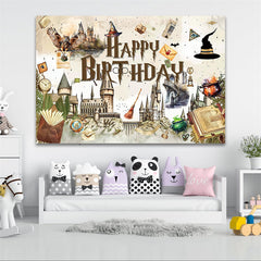 Lofaris Magic Castle Happy Birthday Party Backdrop