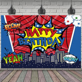 Lofaris City Night Super Birthday Party Backdrop