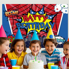 Lofaris City Night Super Birthday Party Backdrop