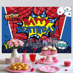 Lofaris City Night Super Birthday Party Backdrop