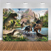 Lofaris Dinosaur Jurassic Birthday Backdrop Party for Boy