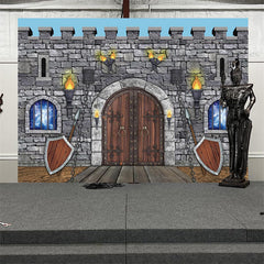 Lofaris Medieval Castle Knight Party Birthday Backdrop