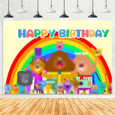 Lofaris Rainbow Happy Birthday Girls Decor Party Backdrop