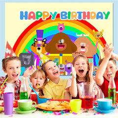 Lofaris Rainbow Happy Birthday Girls Decor Party Backdrop