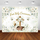 Lofaris Green First Holy Communion Backdrop Backdrop