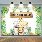 Lofaris Jungle Animals Wild One Safari First Birthday Party Backdrop