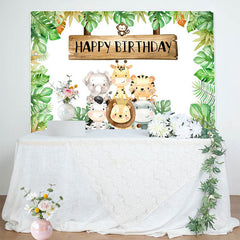 Lofaris Jungle Animals Wild One Safari First Birthday Party Backdrop