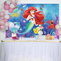 Lofaris Undersea Mermaid Princess Birthday Backdrop