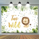 Lofaris Two Wild Tropical Jungle Safari Birthday Backdrop