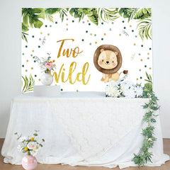Lofaris Two Wild Tropical Jungle Safari Birthday Backdrop