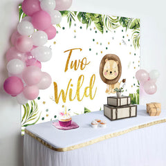 Lofaris Two Wild Tropical Jungle Safari Birthday Backdrop