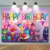 Lofaris Cartoon Inside Happy Birthday Party Backdrop