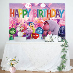 Lofaris Cartoon Inside Happy Birthday Party Backdrop