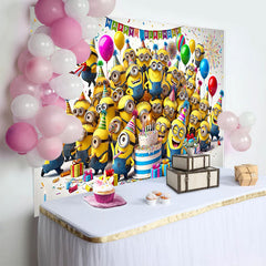 Lofaris Cute Cartoon Birthday Party Backdrop for Kids