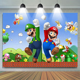 Lofaris Super Brother Game Theme Birthday Backdrop for Boy