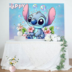 Lofaris Blue Cartoon Kids Birthday Party Backdrop