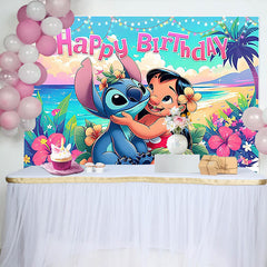 Lofaris Summer Birthday Cartoon Theme Party Backdrop