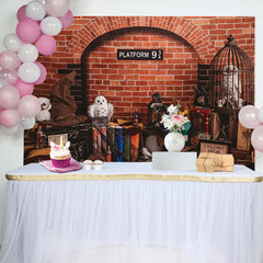 Lofaris Wizard Brick Wall Magic Party Backdrop