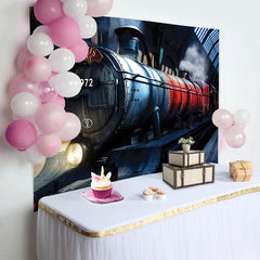 Lofaris Magic Academy Train Theme Party Backdrop