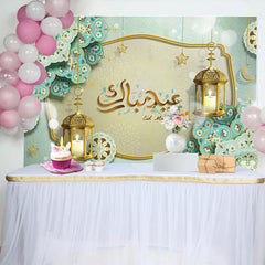 Lofaris Eid Ramadan Mubarak Green Holiday Backdrop
