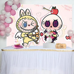 Lofaris Sweet Heart Girls Birthday Party Backdrop