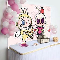Lofaris Sweet Heart Girls Birthday Party Backdrop