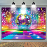Lofaris Retro Disco Ball Hip-hop Dance Birthday Backdrop