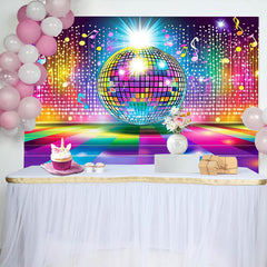 Lofaris Retro Disco Ball Hip-hop Dance Birthday Backdrop