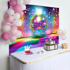 Lofaris Retro Disco Ball Hip-hop Dance Birthday Backdrop