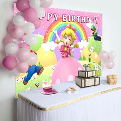 Lofaris Happy Birthday Princess Adventure Party Backdrop