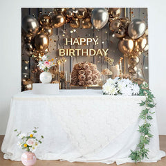 Lofaris Gold Glitter Balloon Birthday Party Backdrop