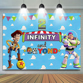 Lofaris Two Infinity And Beyond Blue Birthday Backdrop