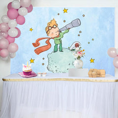Lofaris Rose Moon Space Little Prince Birthday Backdrop