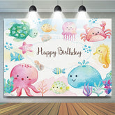 Lofaris Octopus Jellyfish Under Sea Theme Birthday Backdrop