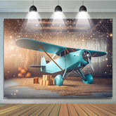 Lofaris Vintage Airplane Wood Birthday Party Backdrop