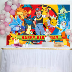 Lofaris Cartoon Happy Birthday Party Backdrop for Boy