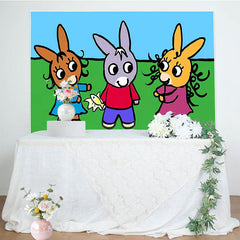Lofaris Trotro Cherche Cute Birthday Party Backdrop